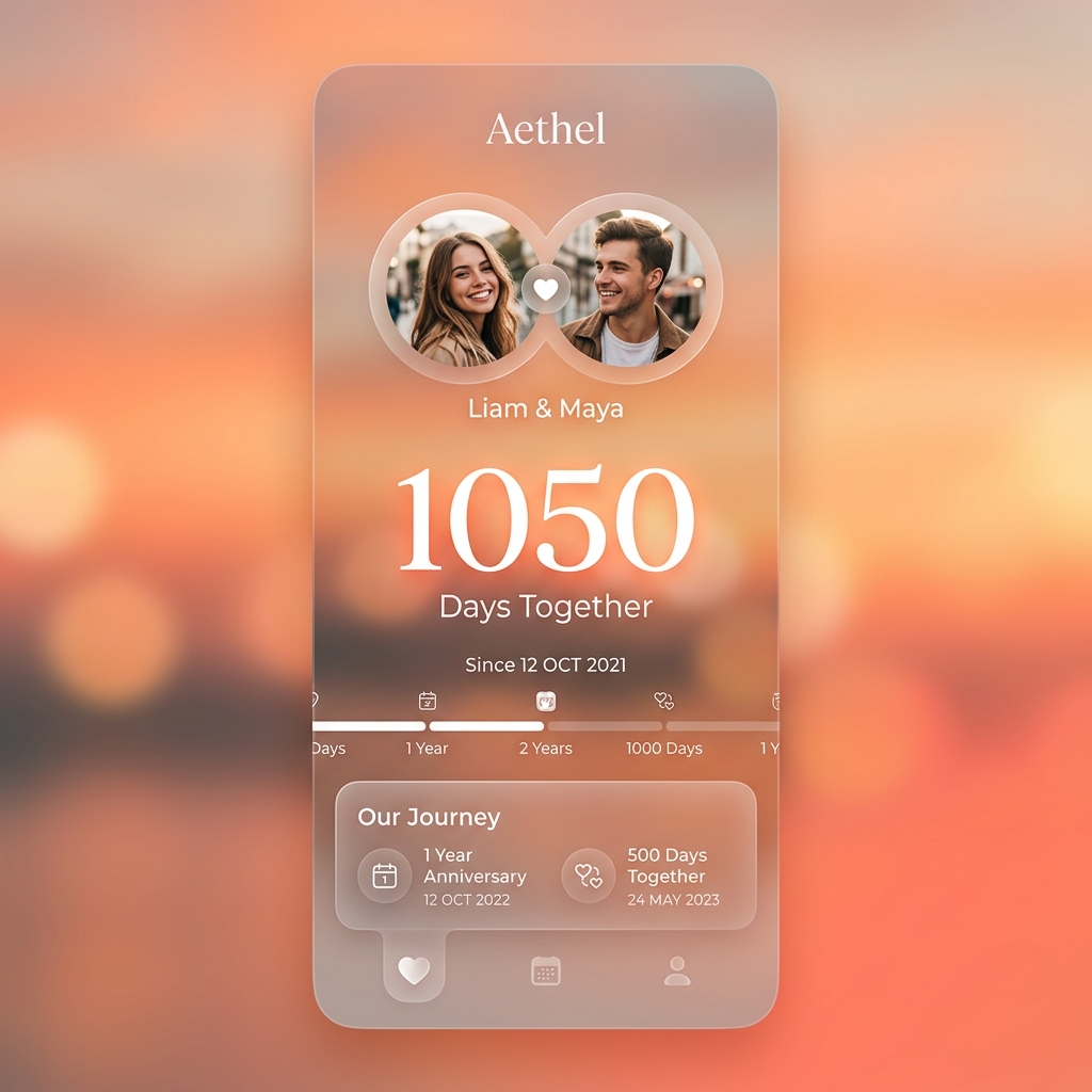 Sunset Peach romantic dashboard mockup